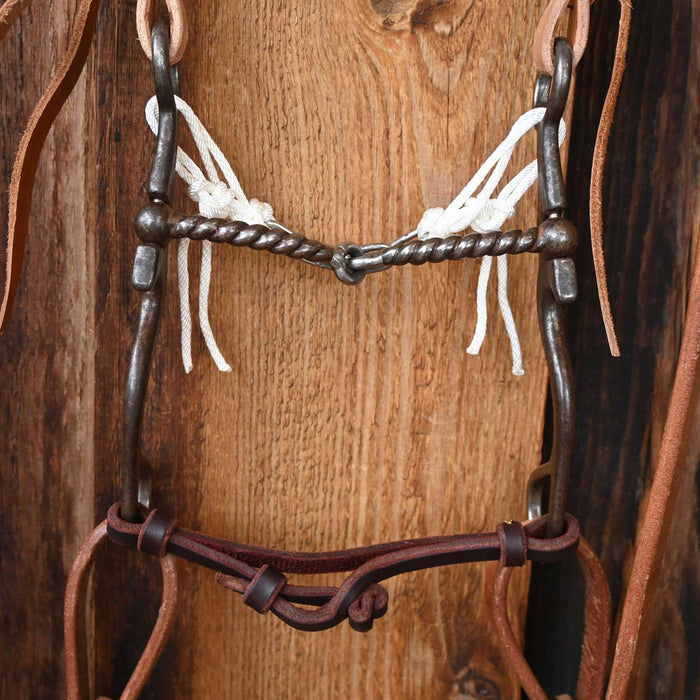 Kerry Kelley 02S Twisted Wire Snaffle Bridle Rig w/Split Ear Headstall Tack - Rigs Kerry Kelley