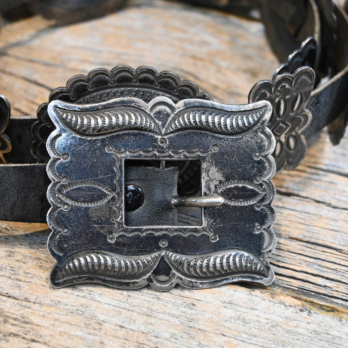 1940's Sterling Silver Navajo Concho Belt Collectibles MISC