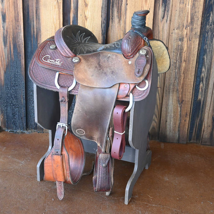 14.5" USED COATS TEAM ROPING SADDLE