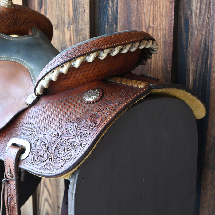 14" USED COWBOY COLLECTION BARREL SADDLE