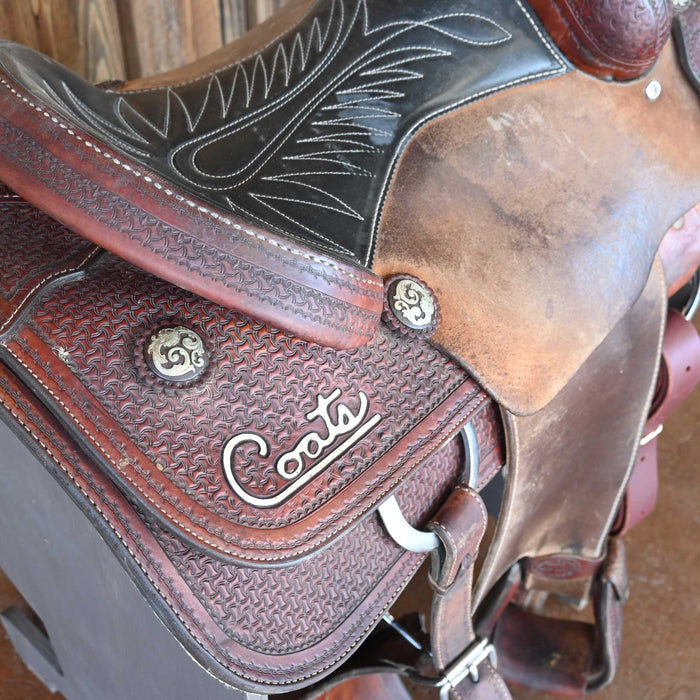 14.5" USED COATS TEAM ROPING SADDLE