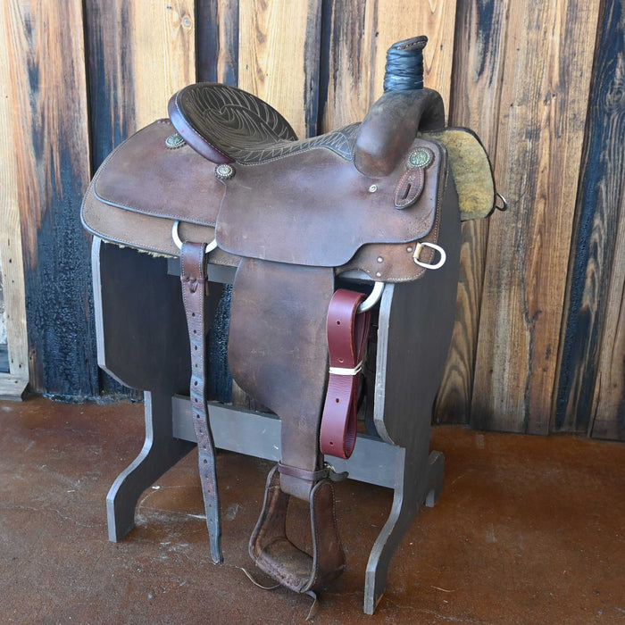 14.5" USED CACTUS TEAM ROPING SADDLE