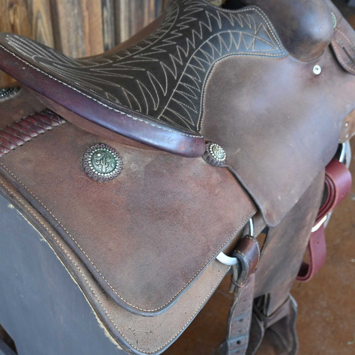 14.5" USED CACTUS TEAM ROPING SADDLE
