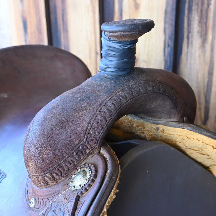 14.5" USED CACTUS TEAM ROPING TROPHY SADDLE