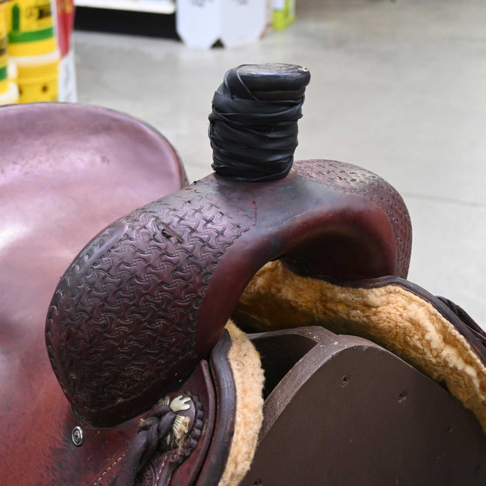 16" USED SOUTH TEXAS TACK RANCH CUTTER SADDLE
