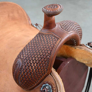 15.5" TESKEY'S PRO CUTTER RANCH CUTTER SADDLE Saddles TESKEY'S SADDLERY LLC