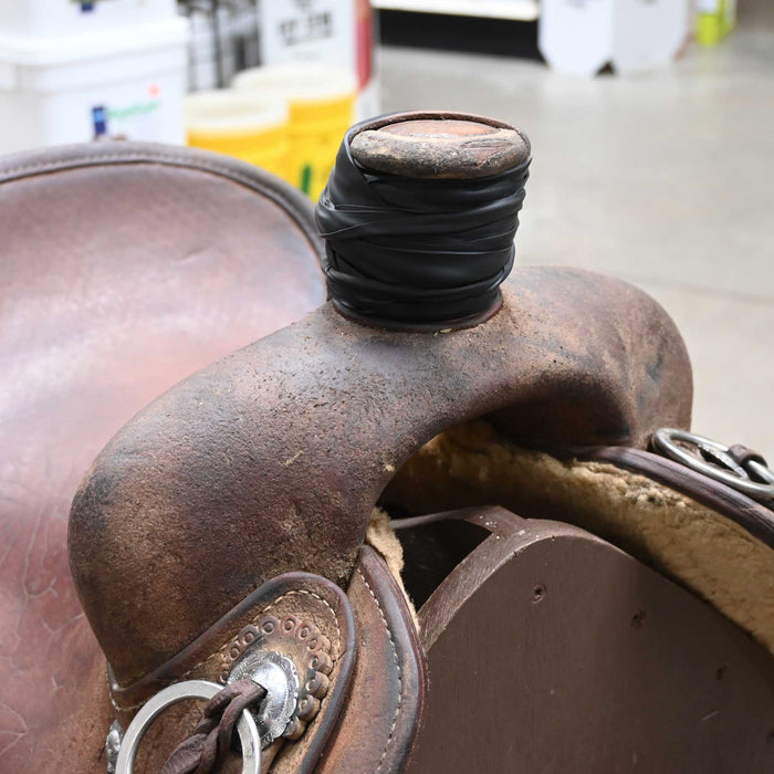 14" USED HW LEATHER RANCH SADDLE