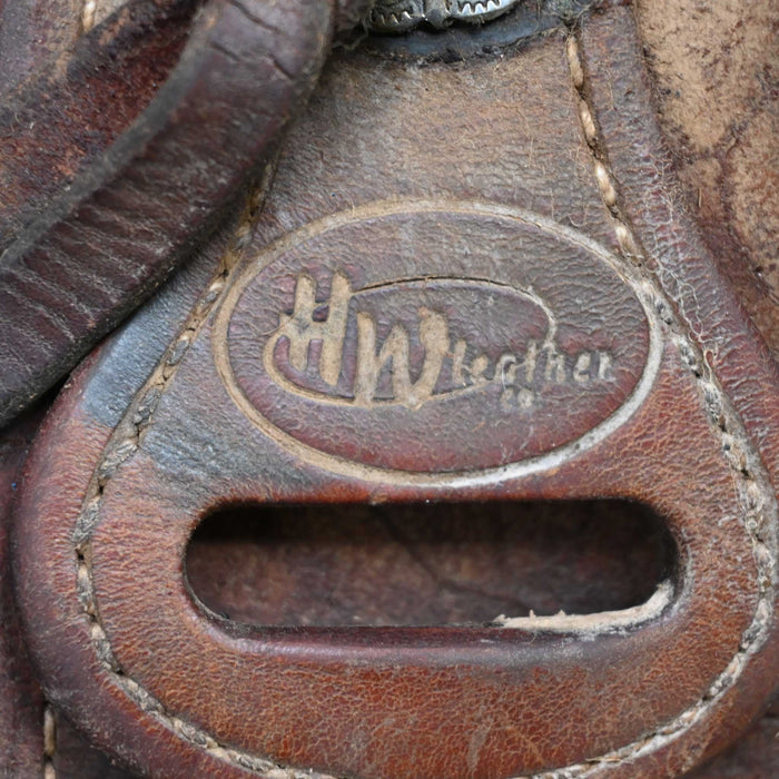 14" USED HW LEATHER RANCH SADDLE