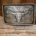Western Belt Buckle - Longhorn Buckle with Rope Edge ACCESSORIES - Additional Accessories - Buckles Teskey's