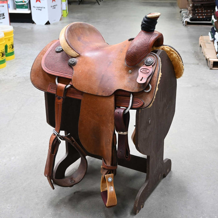 15" USED MIKE'S TEAM ROPING SADDLE