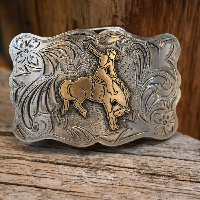 Teskey's Bucking Horse Buckle with a Scalloped Edge ACCESSORIES - Additional Accessories - Buckles Teskey's