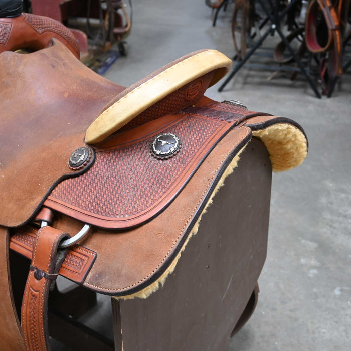 15" USED MIKE'S TEAM ROPING SADDLE
