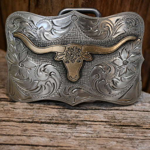 Teskey's Long Horn Steer Buckle ACCESSORIES - Additional Accessories - Buckles Teskey's