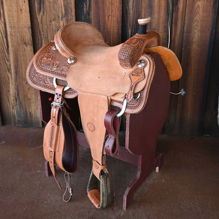 15.5" TESKEY'S TEAM ROPING SADDLE Saddles - New Teskey's Saddlery