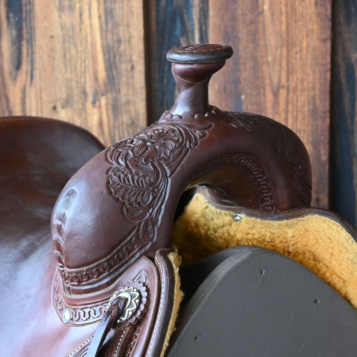 15.5" USED JEFF SMITH RANCH CUTTER SADDLE