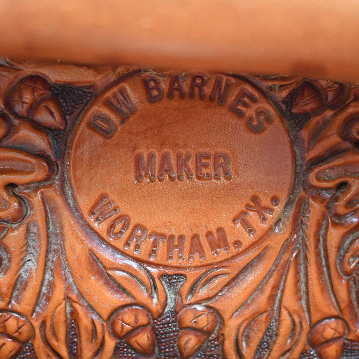 14.5" USED DW BARNES TEAM ROPING SADDLE