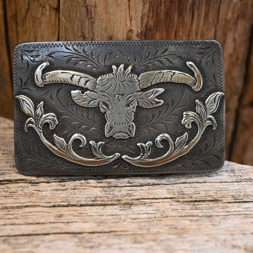 Silver Mounted Longhorn Handmade by Will Daniel ACCESSORIES - Additional Accessories - Buckles Will Daniel