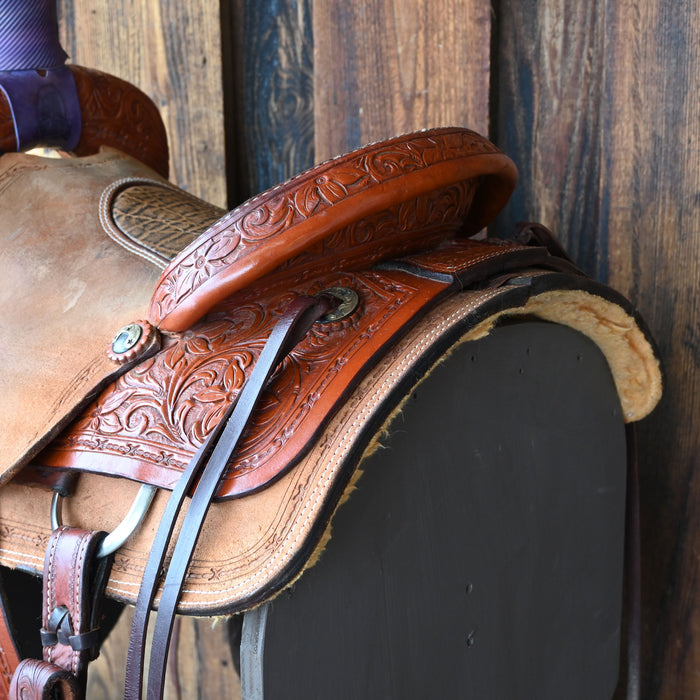 14.5" USED CORRIENTE TEAM ROPING SADDLE