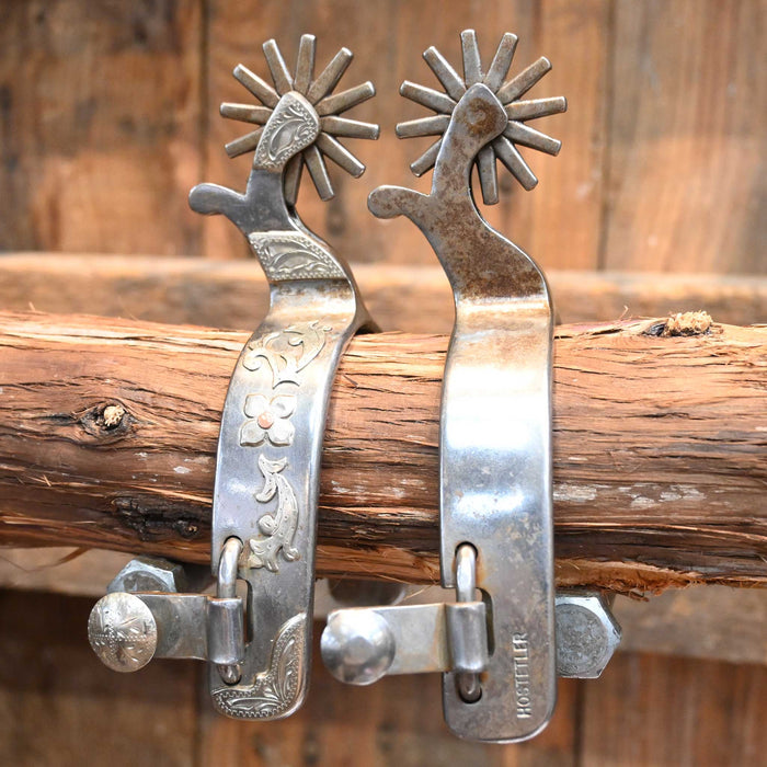 Hostether Silver Mounted 12pt. Spurs