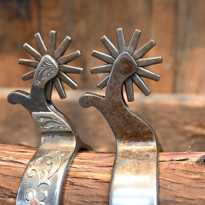Hostether Silver Mounted 12pt. Spurs