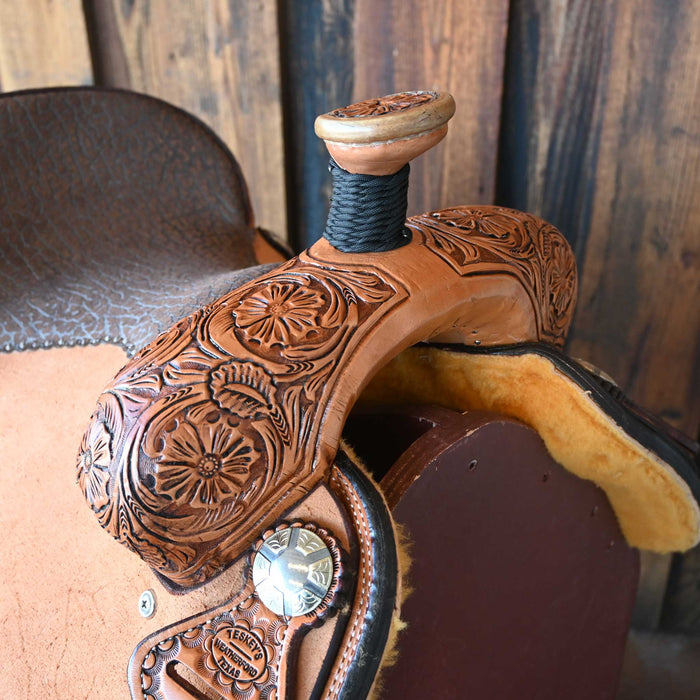 15" TESKEY'S TEAM ROPING SADDLE