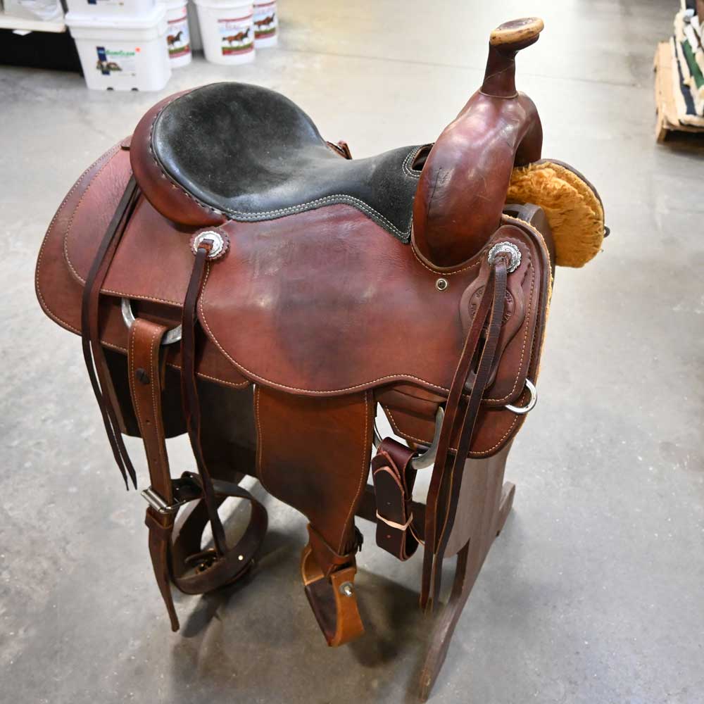 15" USED JOHNNY SCOTT RANCH CUTTING SADDLE Saddles JOHNNY SCOTT   