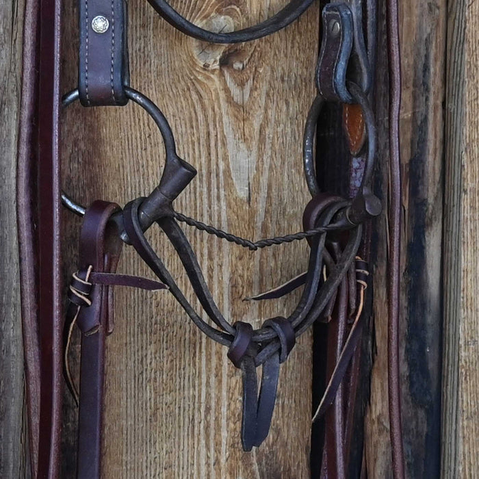 Greg Darnall D-Ring Twisted Wire Snaffle Bridle Rig w/Browband Headstall