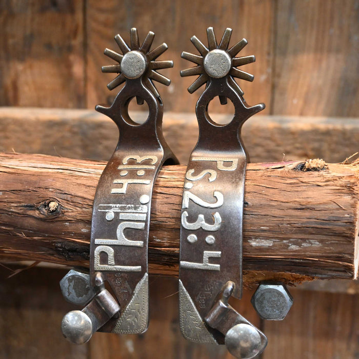 Ricky Trammell #838 Silver Mounted 12pt. Spurs Tack - Spurs Ricky Trammell