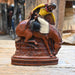 1940's - 1950's Wood Pulp Buckin' Horse Bookends Collectibles MISC