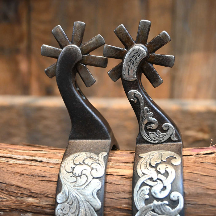 Jennings Silver Mounted 8pt. Spurs