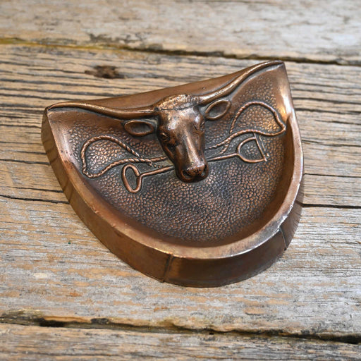 Vintage Brass Longhorn Ashtray Collectibles MISC