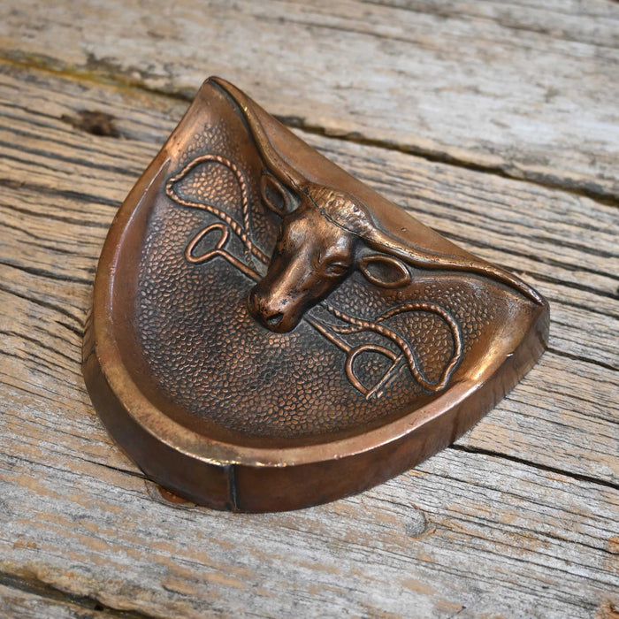 Vintage Brass Longhorn Ashtray Collectibles MISC