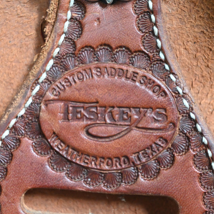 14" USED TESKEY'S ROPING SADDLE Saddles - Used Teskey's Saddlery