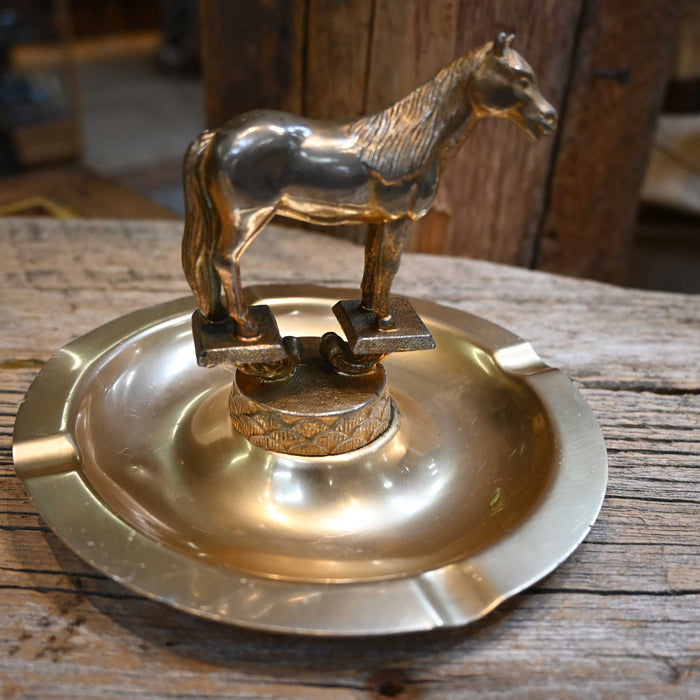 Vintage Metal Horse Ash tray or Coin Dish Collectibles Teskey's