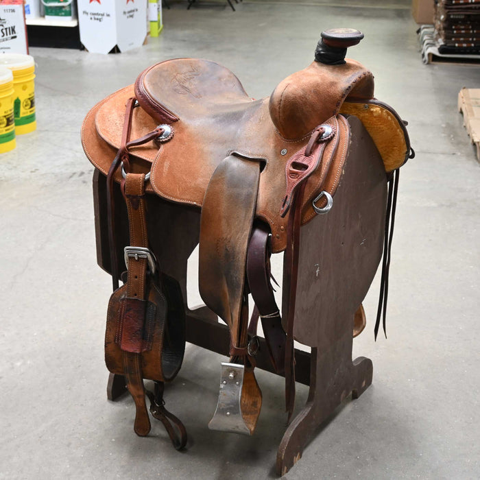 16" USED JEFF SMITH COWBOY SADDLE