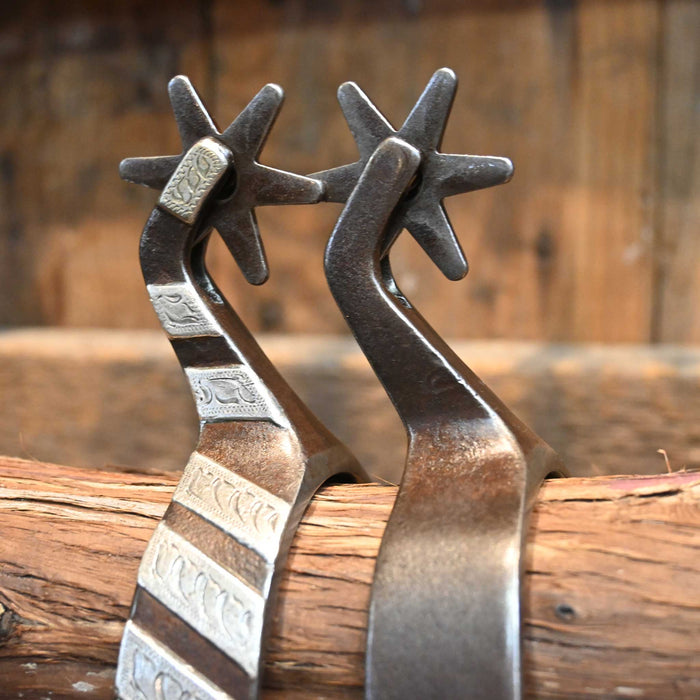 KR #300 Silver Mounted 6pt. Spurs