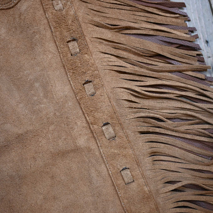 Teskey's Medium Saddle-Tan Roughout Versatility Chaps