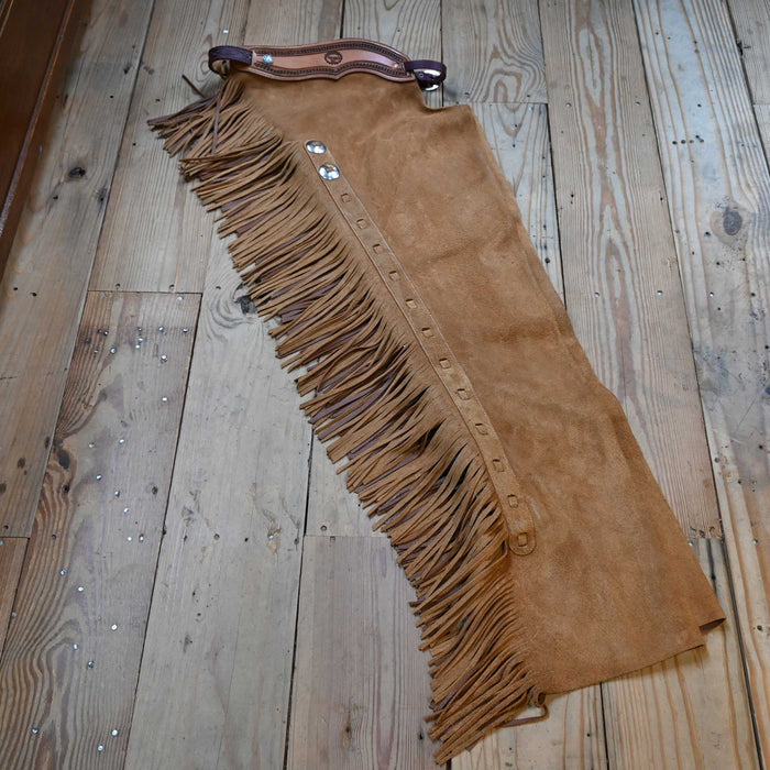 Teskey's Medium Saddle-Tan Roughout Versatility Chaps