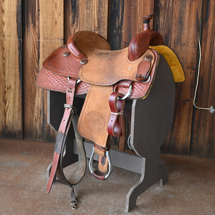 15.5" USED SADDLE KING OF TEXAS RANCH CUTTER SADDLE