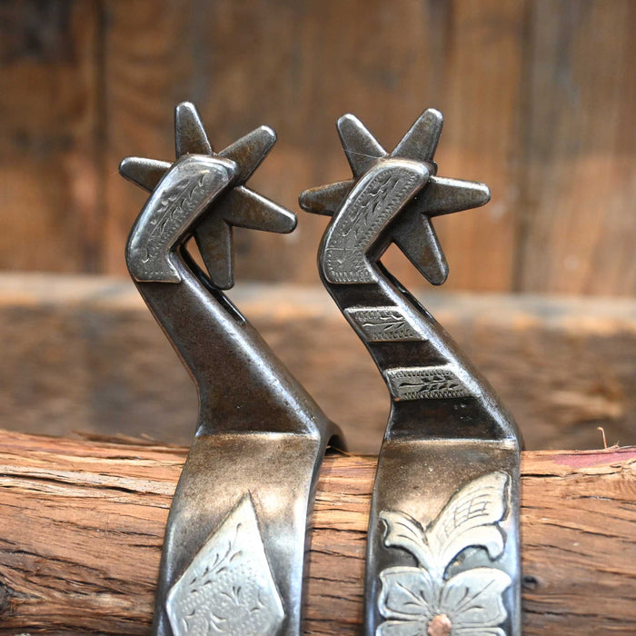 Jason Jarvis #517 Silver Mounted 6pt. Spurs Tack - Spurs Jason Jarvis