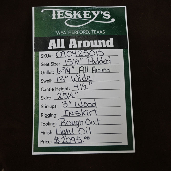 15.5" TESKEY'S ALL AROUND SADDLE Saddles - New Teskey's Saddlery