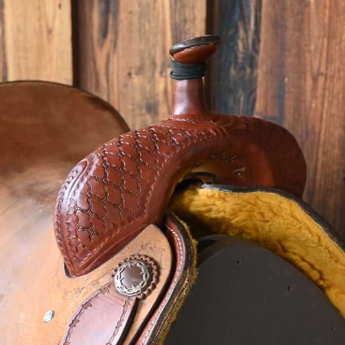 15.5" USED SADDLE KING OF TEXAS RANCH CUTTER SADDLE