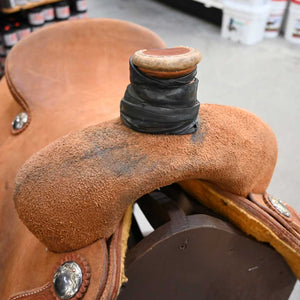 15.5" USED JEFF SMITH ROPING SADDLE Saddles Jeff Smith   