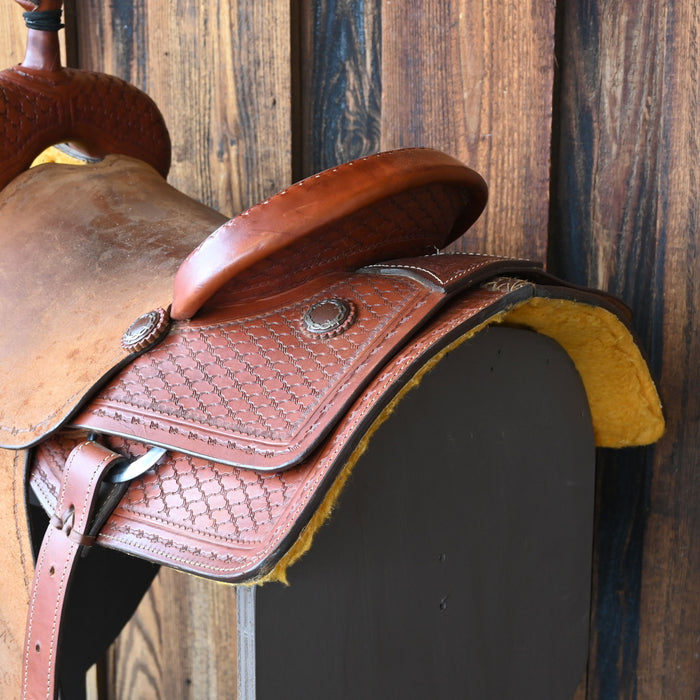 15.5" USED SADDLE KING OF TEXAS RANCH CUTTER SADDLE