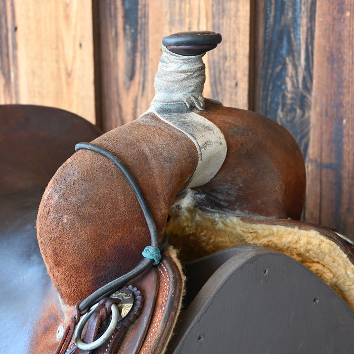 15.5" USED JEFF SMITH RANCH CUTTER SADDLE