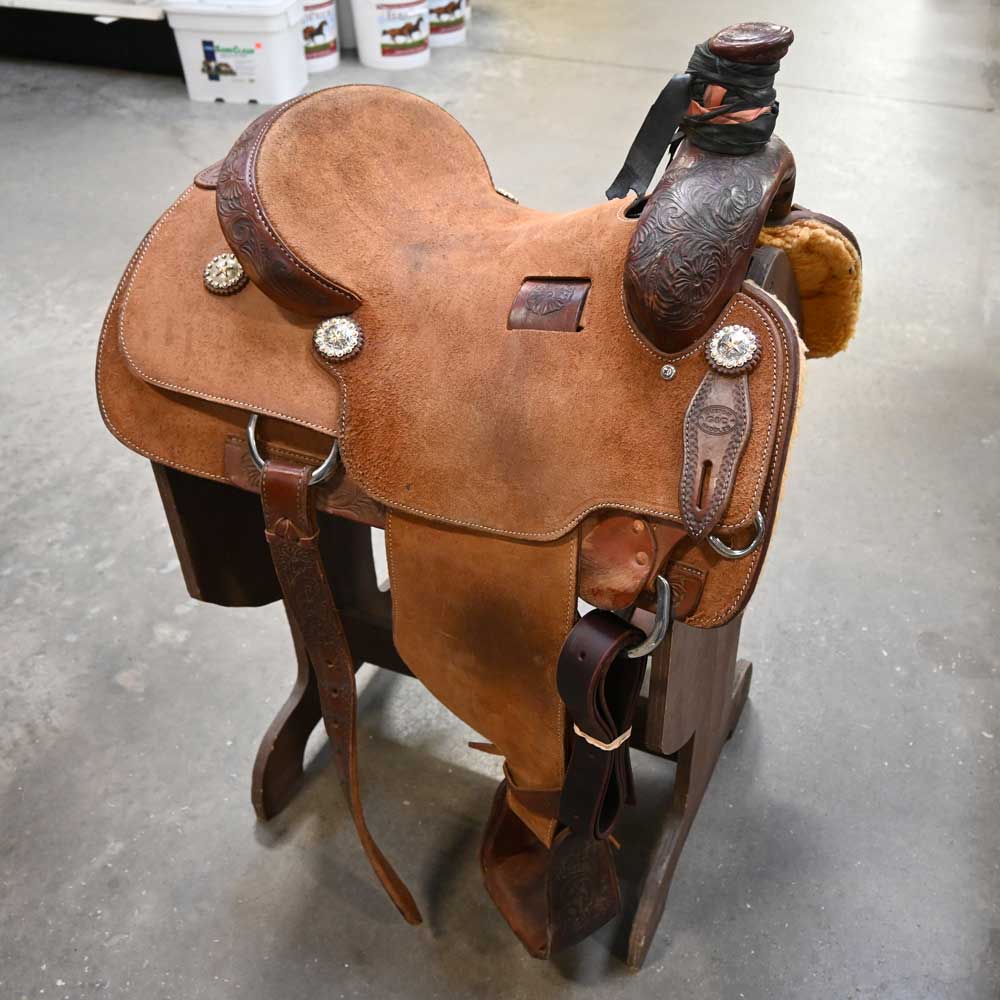 15" USED G&C CUSTOM ROPING SADDLE Saddles G & C CUSTOM SADDLES   