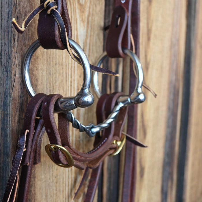 Cow Horse Supply DL Twist Snaffle Bridle Rig w/All New Leather