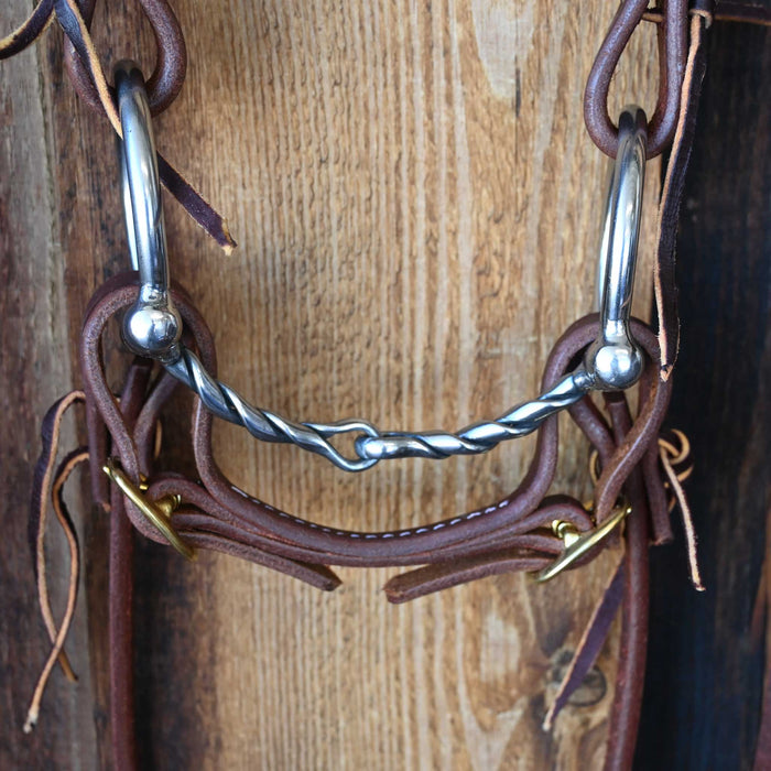 Cow Horse Supply DL Twist Snaffle Bridle Rig w/All New Leather