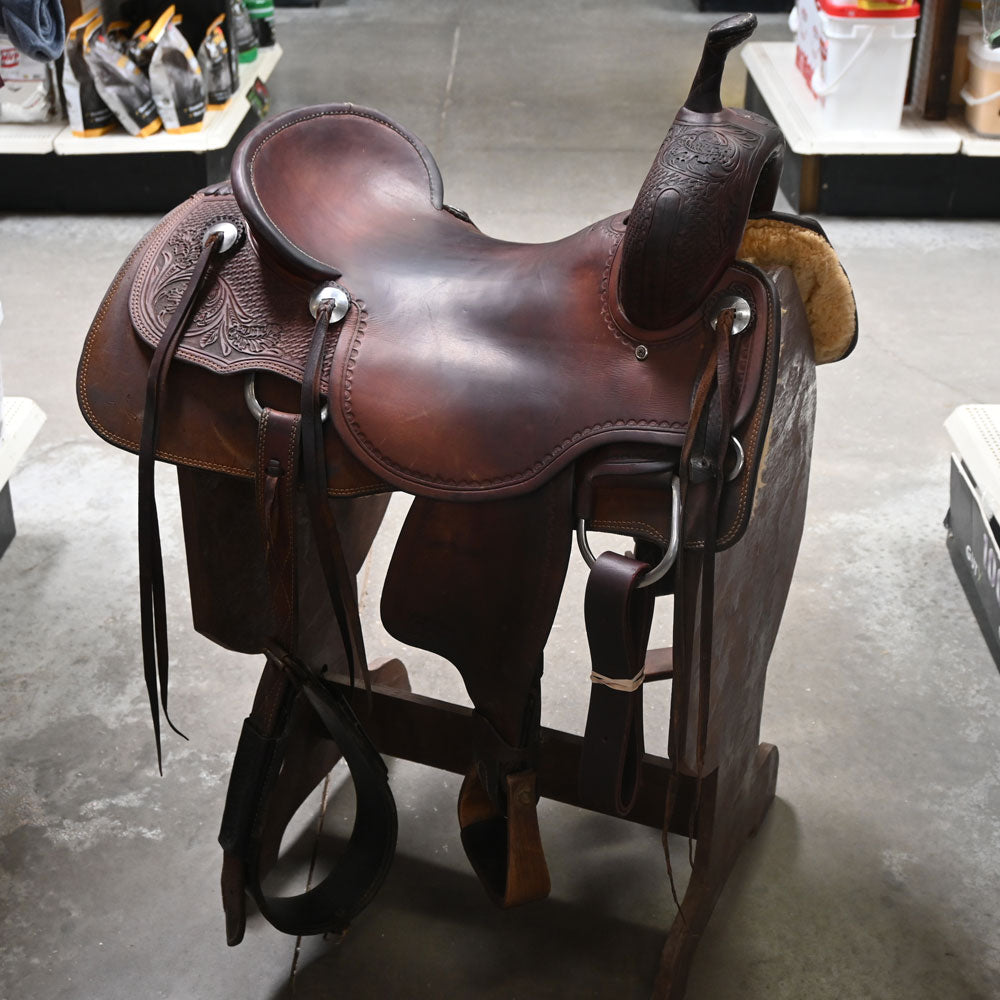 17.5" USED JEFF SMITH CUTTING SADDLE Saddles - Used Jeff Smith