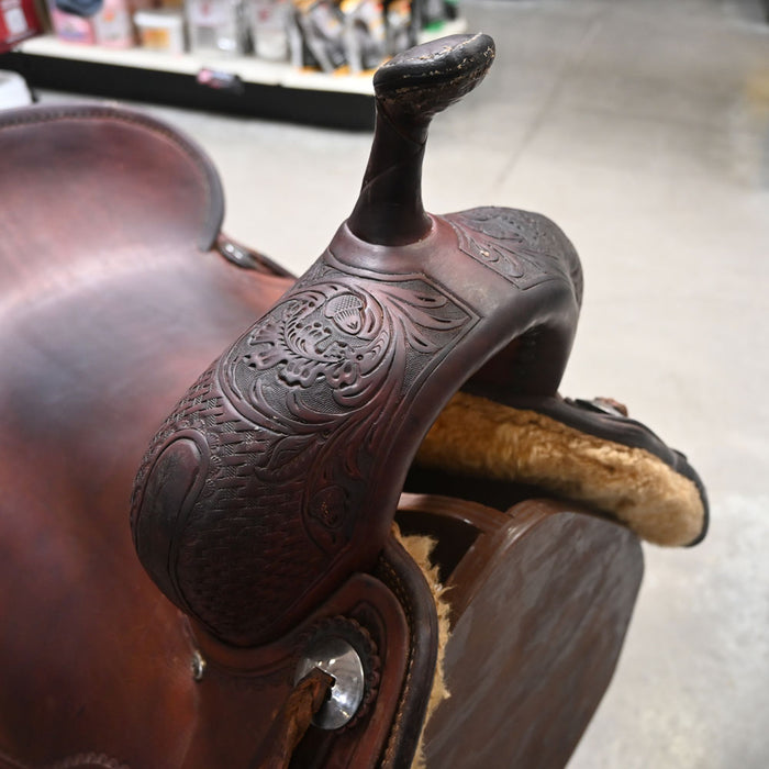 17.5" USED JEFF SMITH CUTTING SADDLE Saddles - Used Jeff Smith